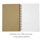 Sketchpad with kraft paper cover and white inside pages