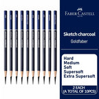 Faber-Castell sketch charcoal pencils with packaging on a white background